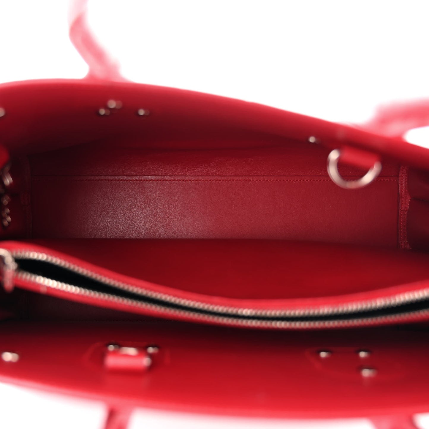 Calfskin Crocodile Embossed Small Sac de Jour Eros Red