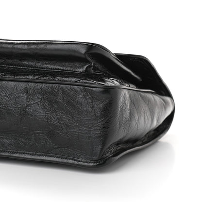 Saint Laurent Crinkled Calfskin Matelasse Monogram Large Niki Chain Satchel Black 8 of 8