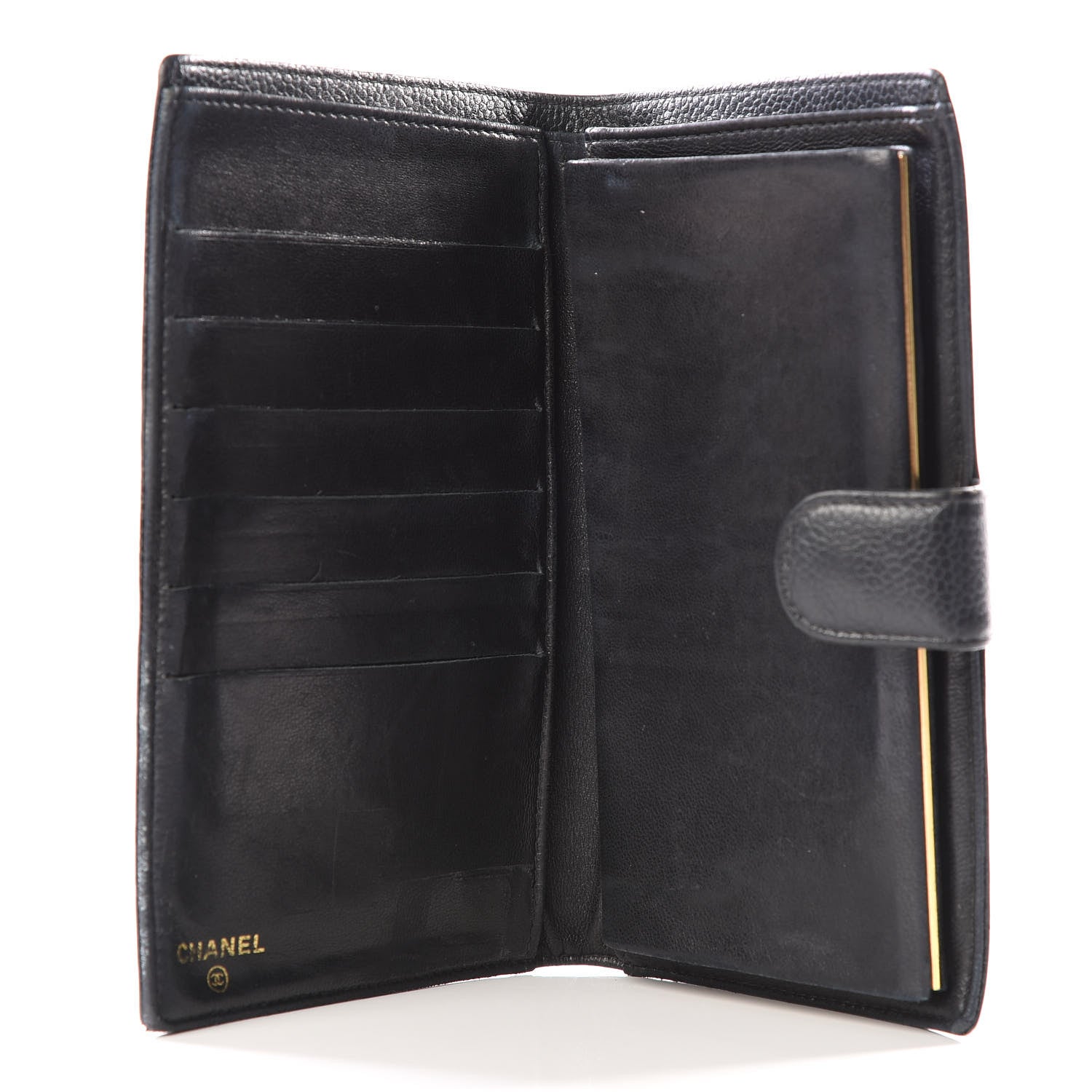 Chanel Caviar Timeless CC French Wallet Black 3 of 10