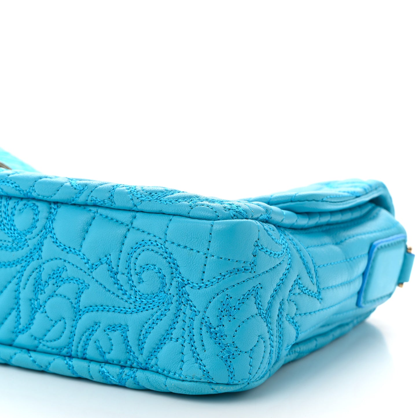 Nappa Barocco Quilted Vanitas Medea Shoulder Bag Blue
