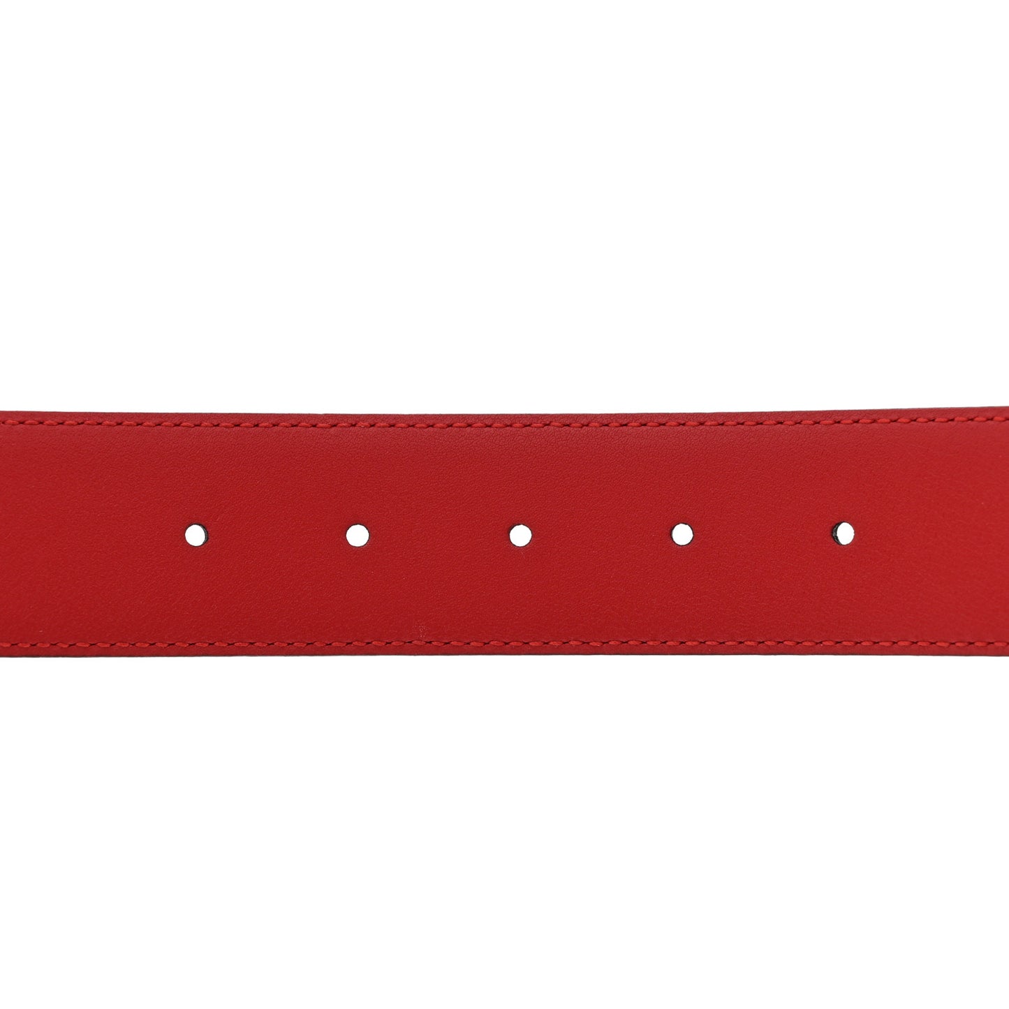 Moon Calfskin Interlocking G 37mm Belt 95 38 Vibrant Red