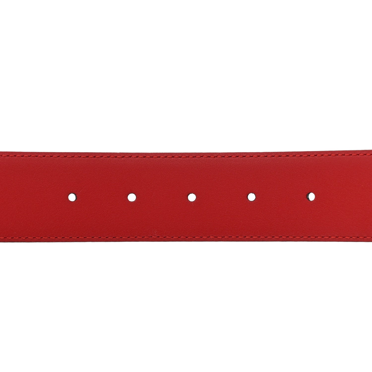 Gucci Moon Calfskin Interlocking G 37mm Belt 95 38 Vibrant Red 4 of 5