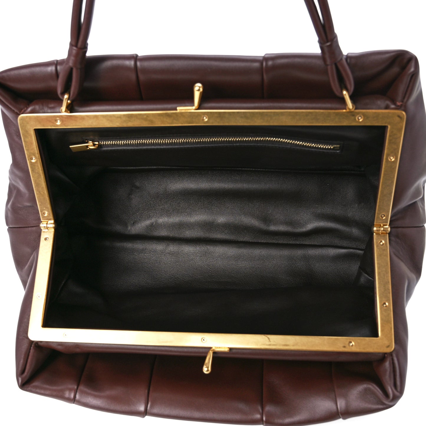 Calfskin Medium Purse Bag Dark Brown