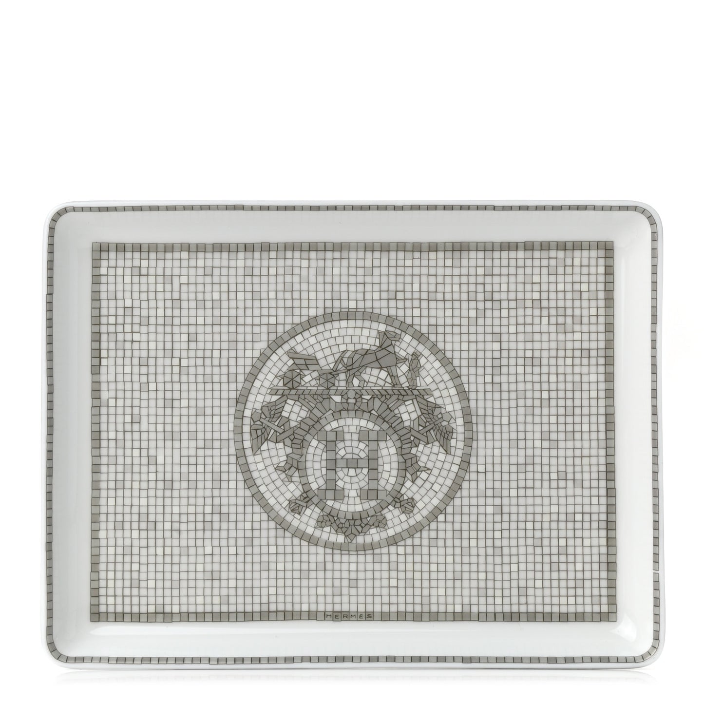 Porcelain Mosaique Au 24 Sushi Plate Platine