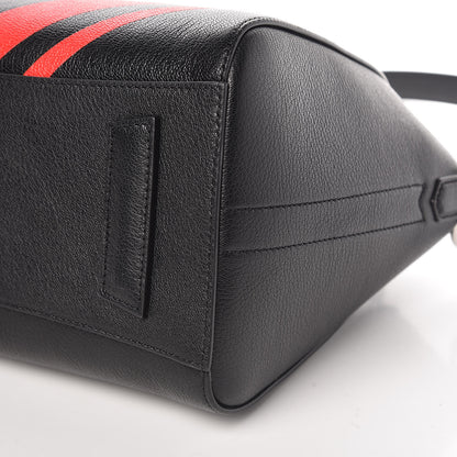 Givenchy Sugar Goatskin Striped Small Antigona Black Red 11 of 11