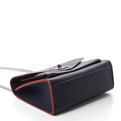 Louis Vuitton Soft Calfskin Mylockme Chain Bag BB Marine Rouge 4 of 12
