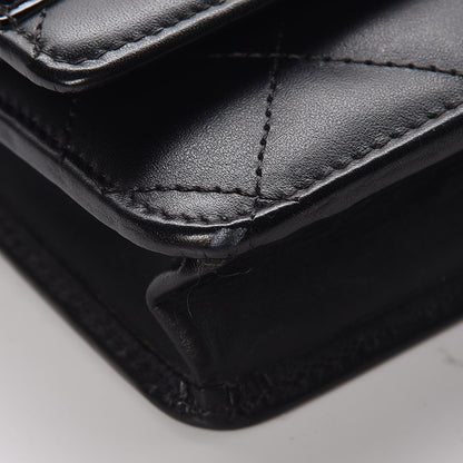 Chanel Calfskin Quilted Cambon Wallet On Chain WOC Black 9 of 9