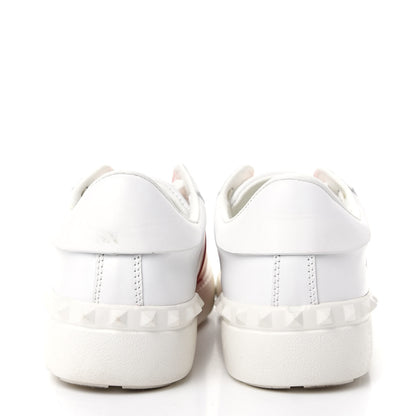 Valentino Garavani Calfskin Rockstud Open Sneakers 40 White Red 7 of 11