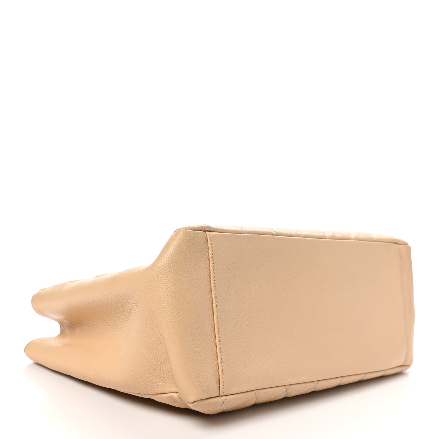 Caviar Quilted Grand Shopping Tote GST Beige Clair