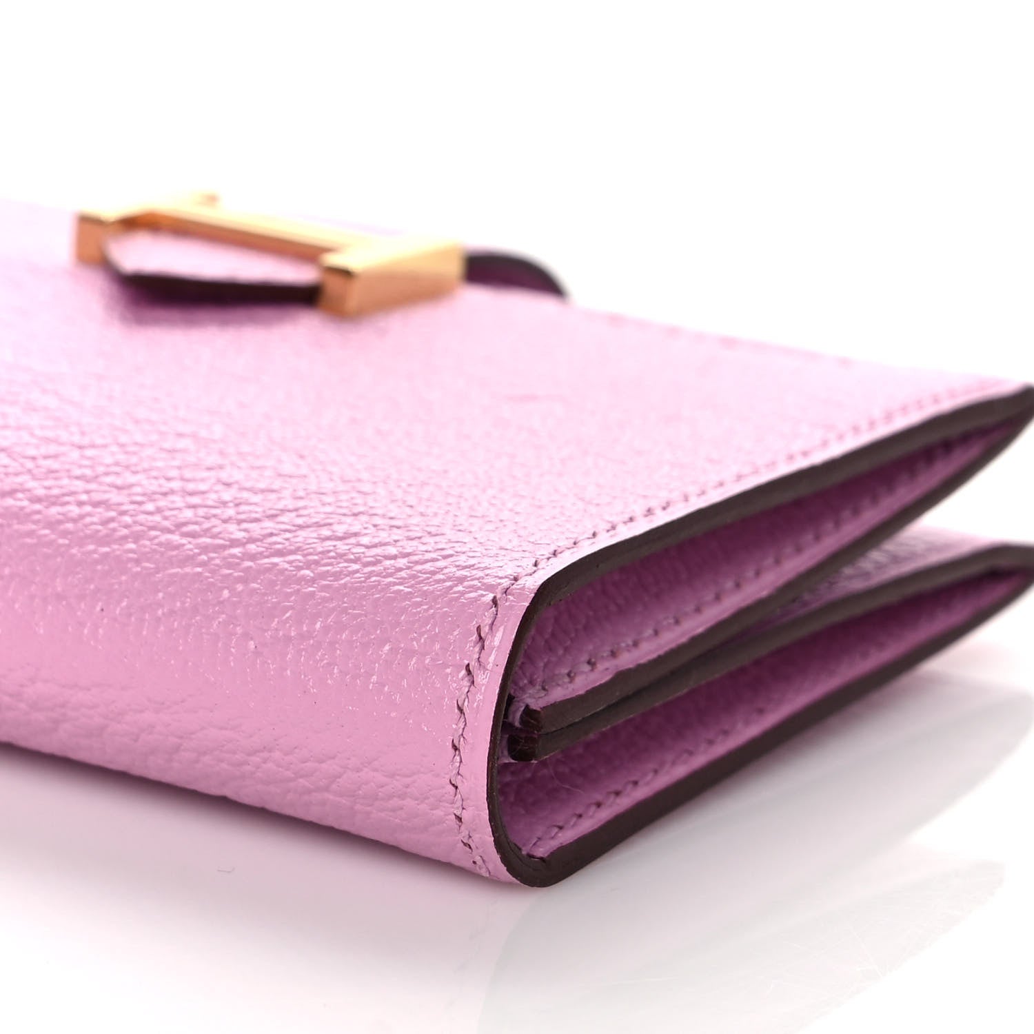 Hermes Chevre Mysore Bearn Card Holder Wallet Mauve Sylvestre 9 of 10