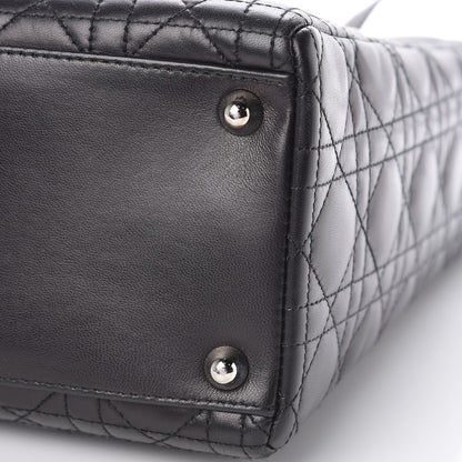 Christian Dior Lambskin Cannage Large Lady Dior Black 12 of 12