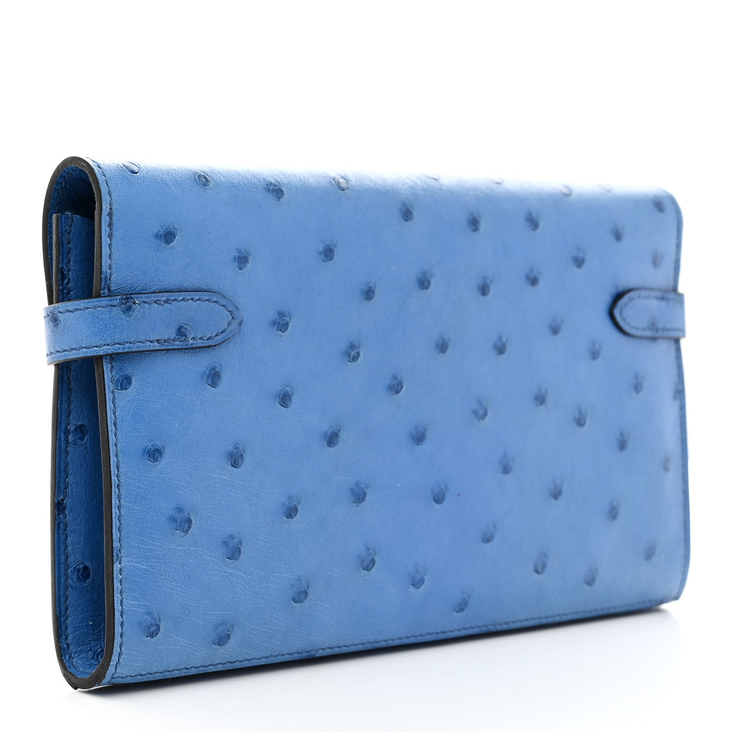 Hermes Ostrich Kelly Longue Wallet Mykonos 3 of 7