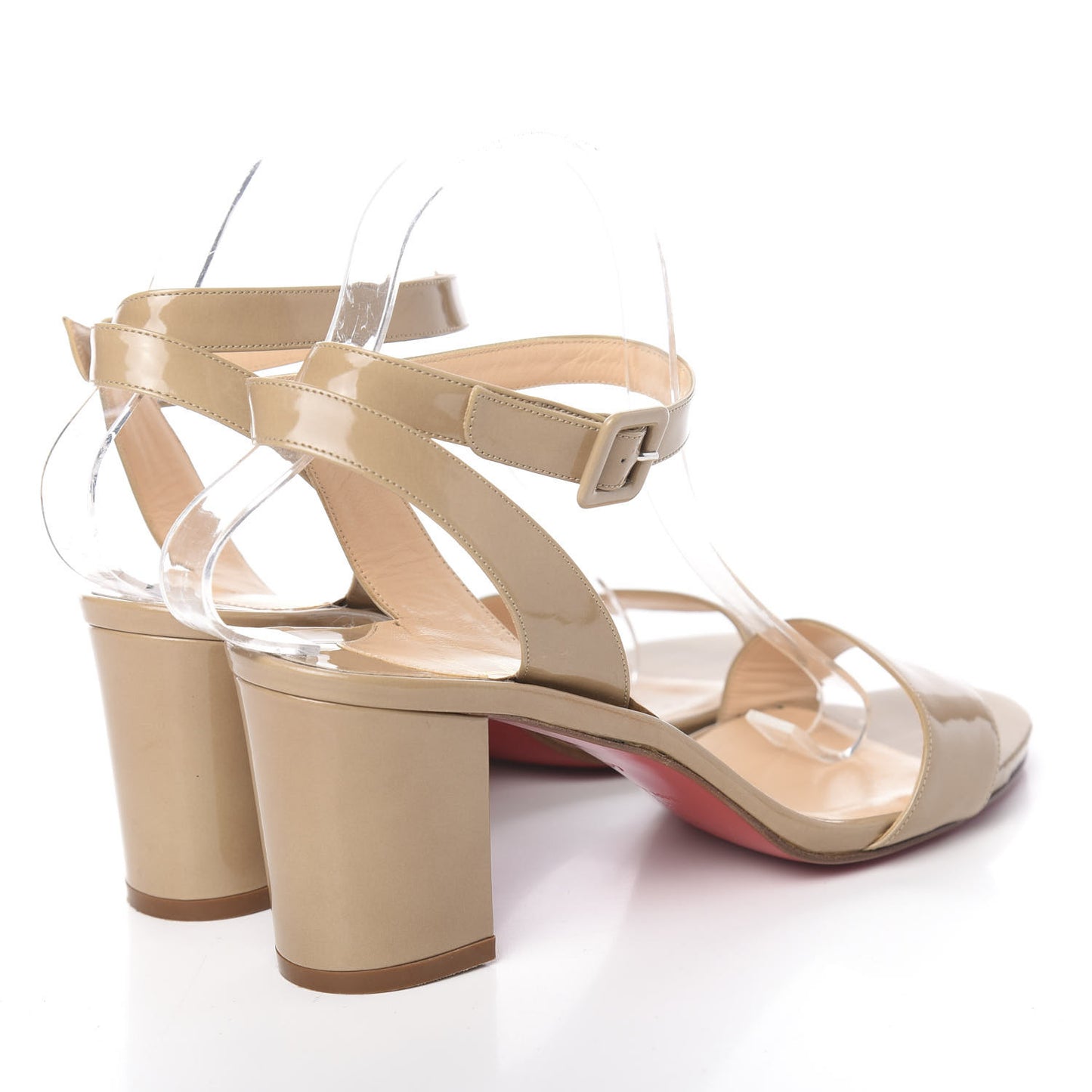Patent Jordi Heel Sandals 40.5 Nude