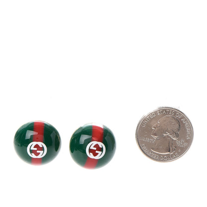 Gucci Resin Web Stud Earrings 2 of 5