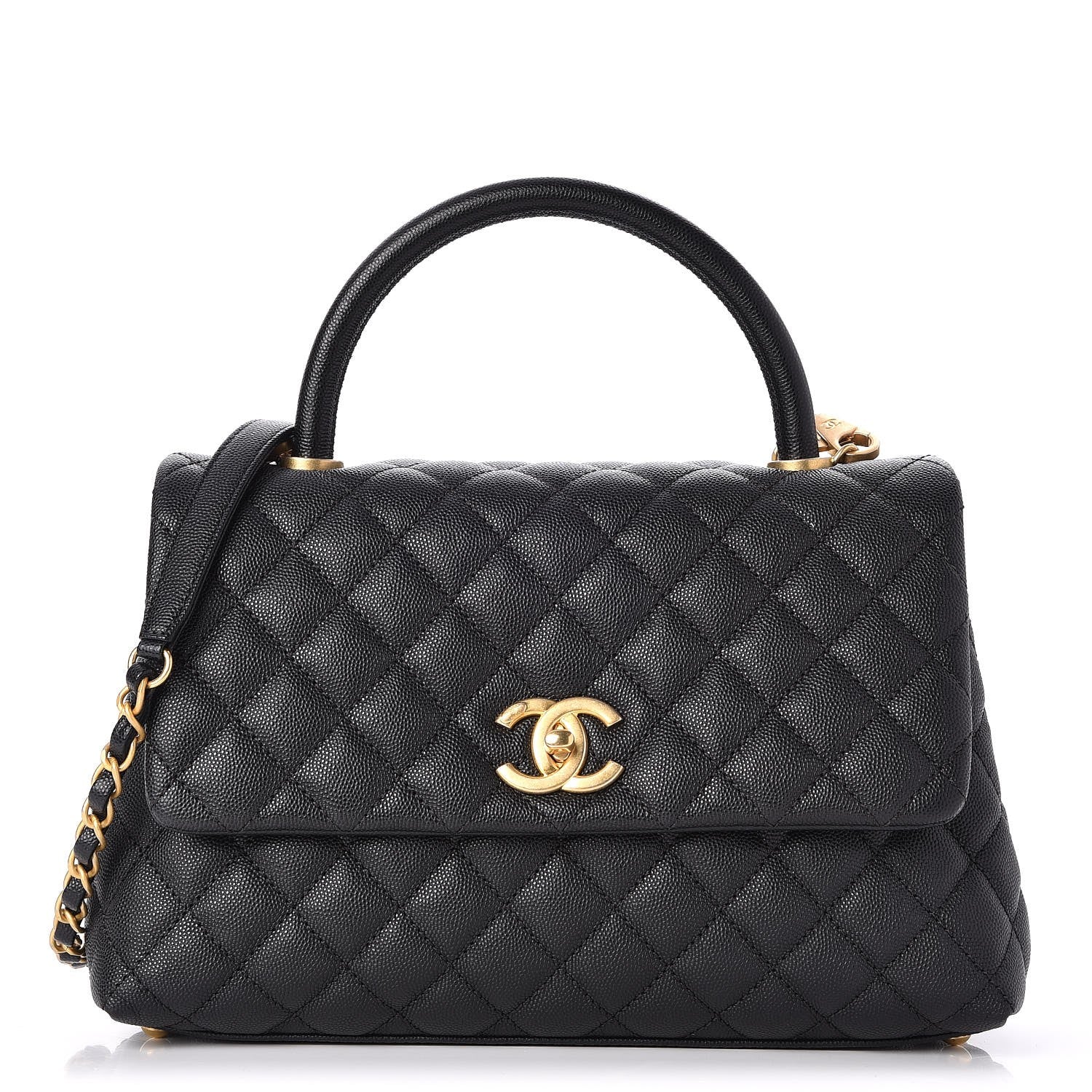 Chanel Caviar Quilted Small Coco Handle Flap Black 1 of 8