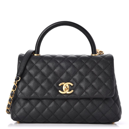 Chanel Caviar Quilted Small Coco Handle Flap Black 1 of 8