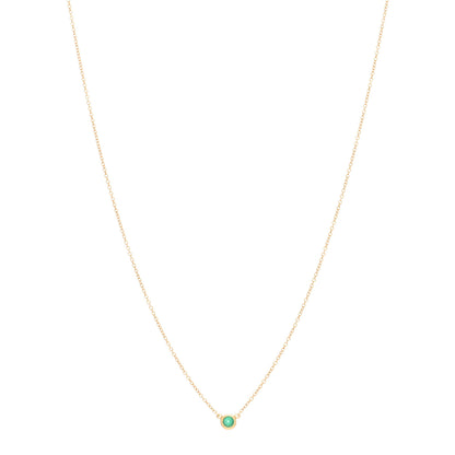 Tiffany 18K Yellow Gold Emerald .07ct Elsa Peretti Color By The Yard Pendant Necklace 1 of 3