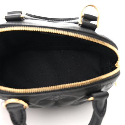 Louis Vuitton Calfskin Bubblegram Alma BB Black 5 of 9