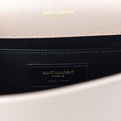 Saint Laurent Grain De Poudre Small Monogram Kate Satchel Dark Beige 8 of 10