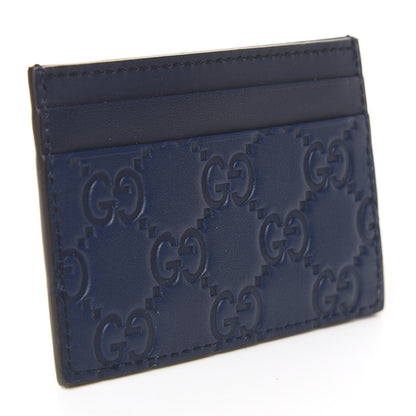 Gucci Guccissima Card Holder Blue 3 of 6