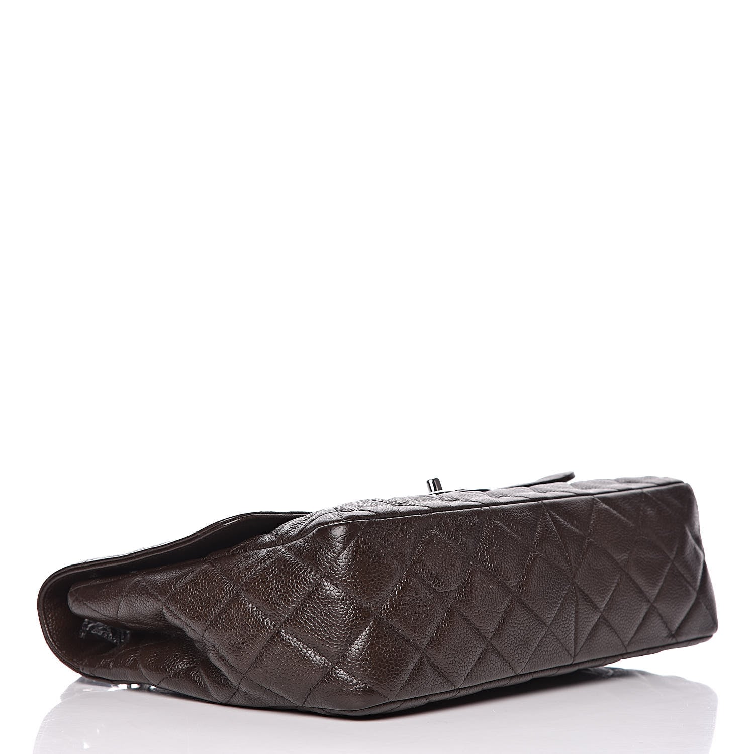Chanel Caviar Quilted Jumbo Single Flap Dark Brown 5 of 11