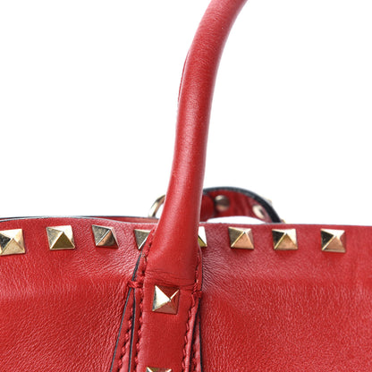 Valentino Garavani Vitello Rockstud Dome Shopper Rosso Valentino 11 of 22