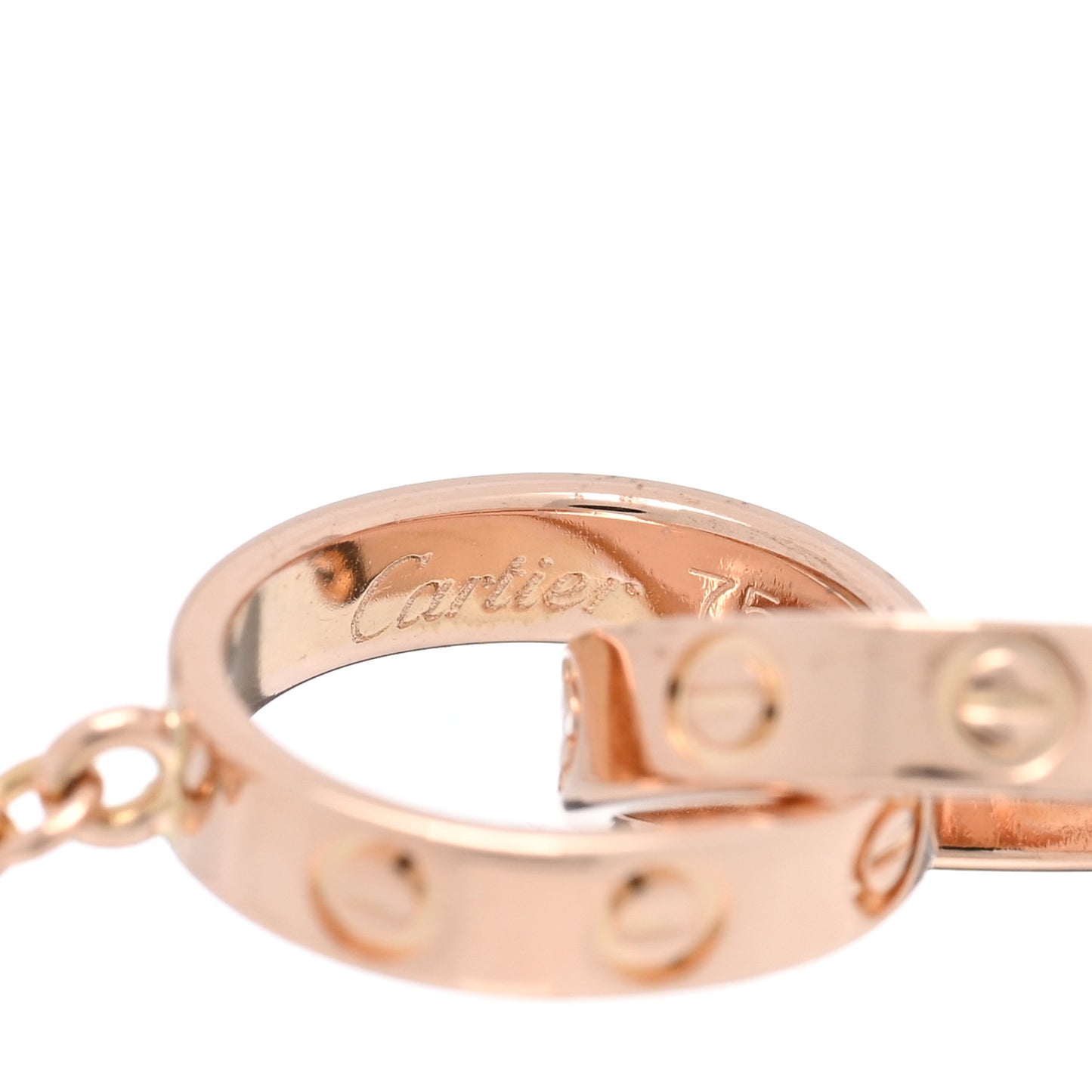 18K Pink Gold Interlocking LOVE Bracelet