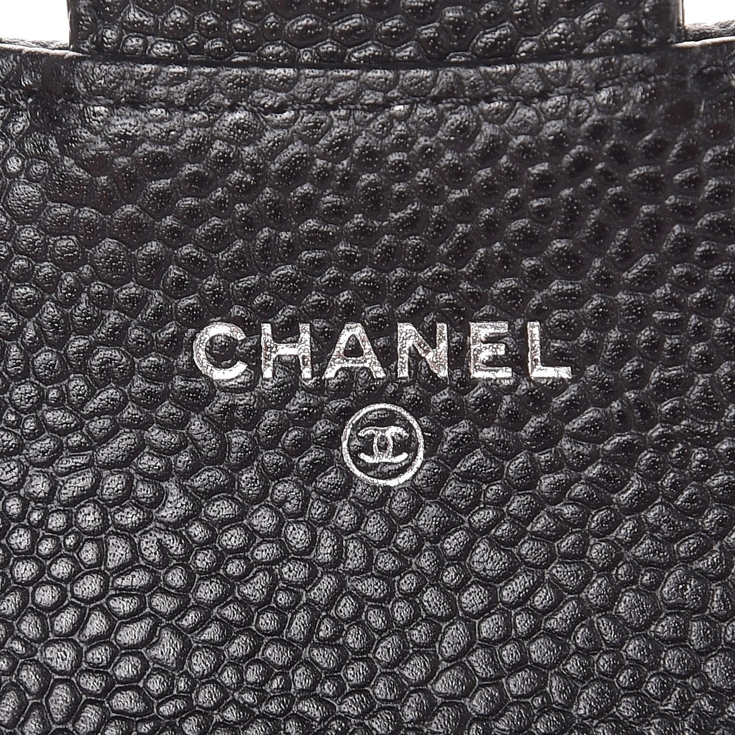 Caviar Quilted Flap Card Holder Black