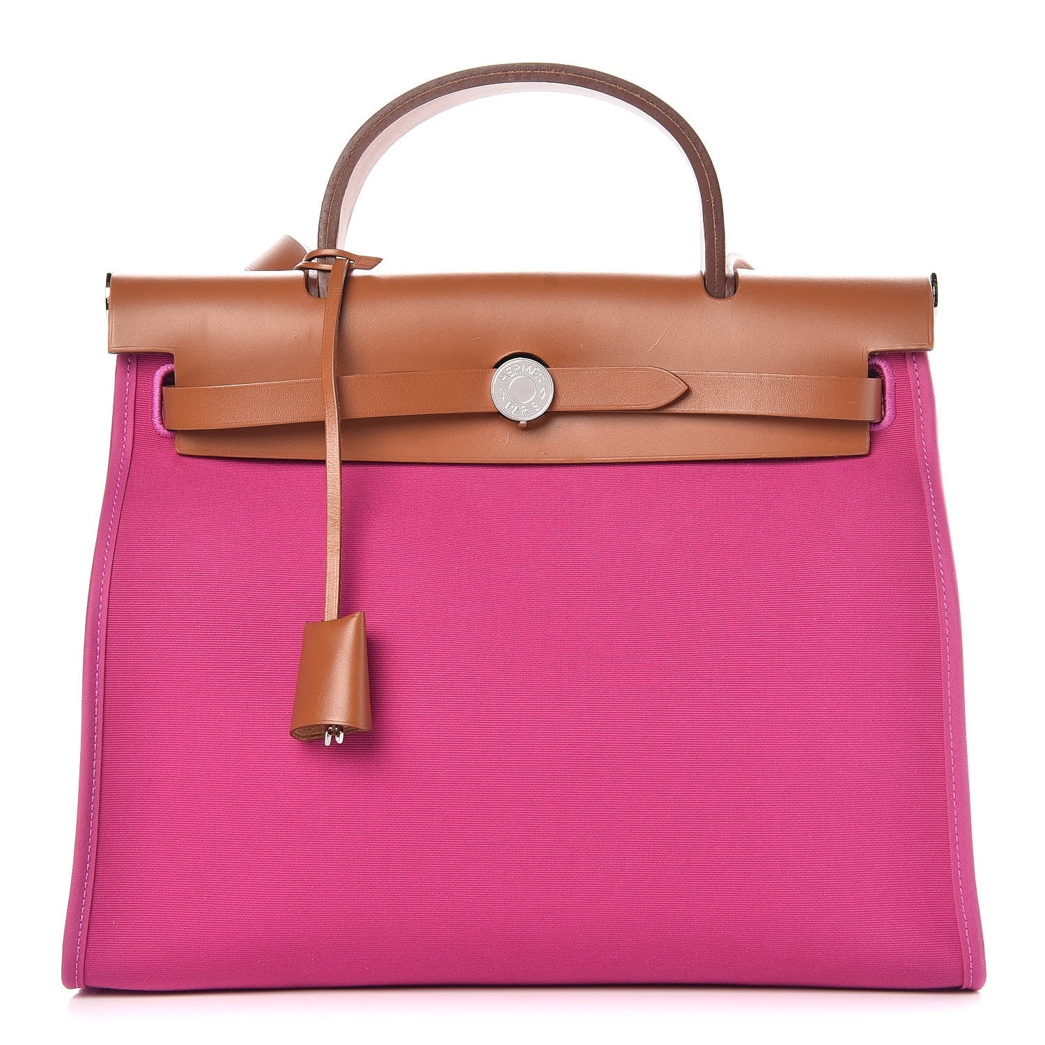 Hermes Vache Hunter Toile Herbag Zip 31 PM Magnolia Fauve 1 of 9