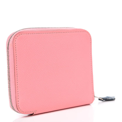 Hermes Epsom Silk'in Compact Wallet Rose Confetti Colvert 3 of 12