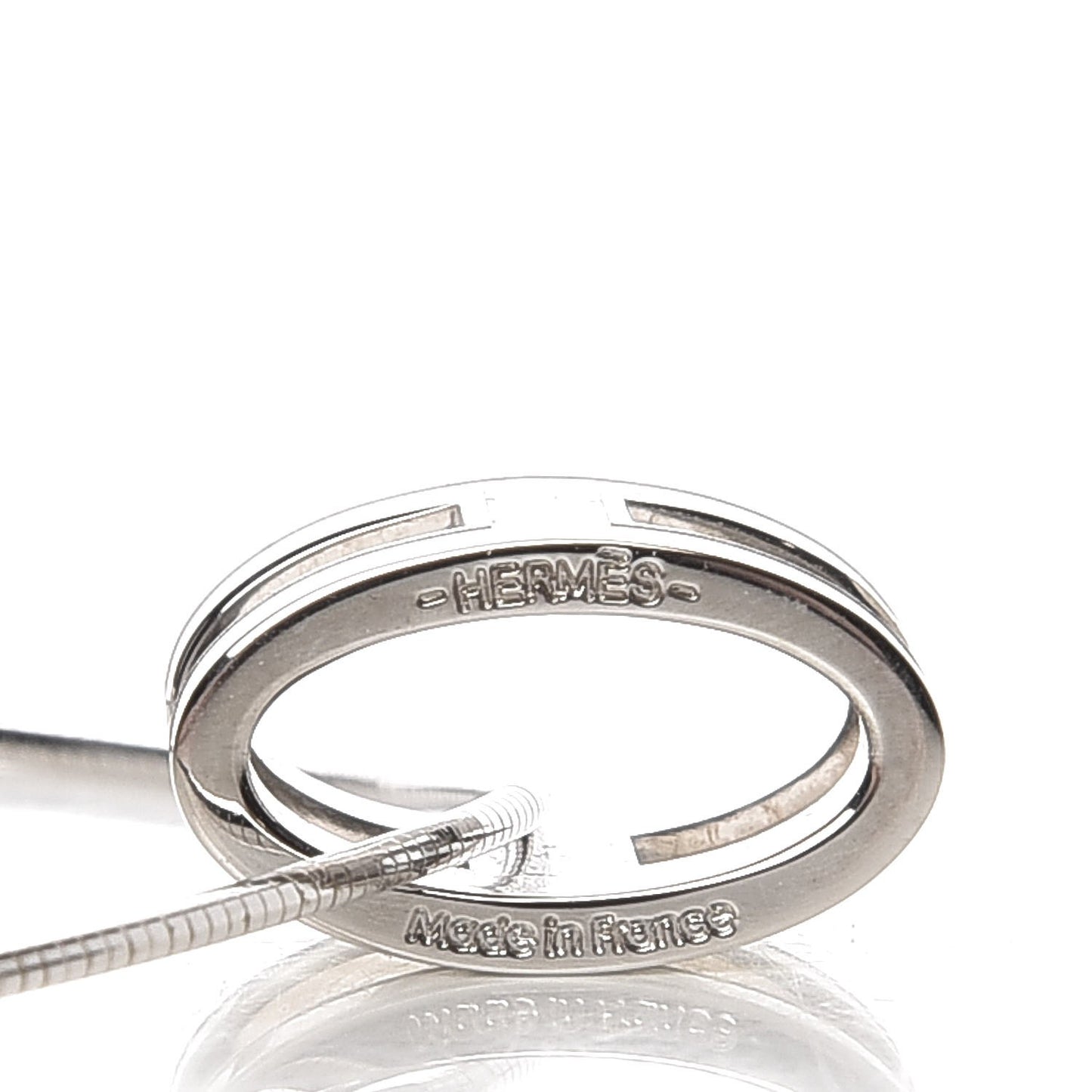 Lacquered Palladium Pop H Pendant Necklace White