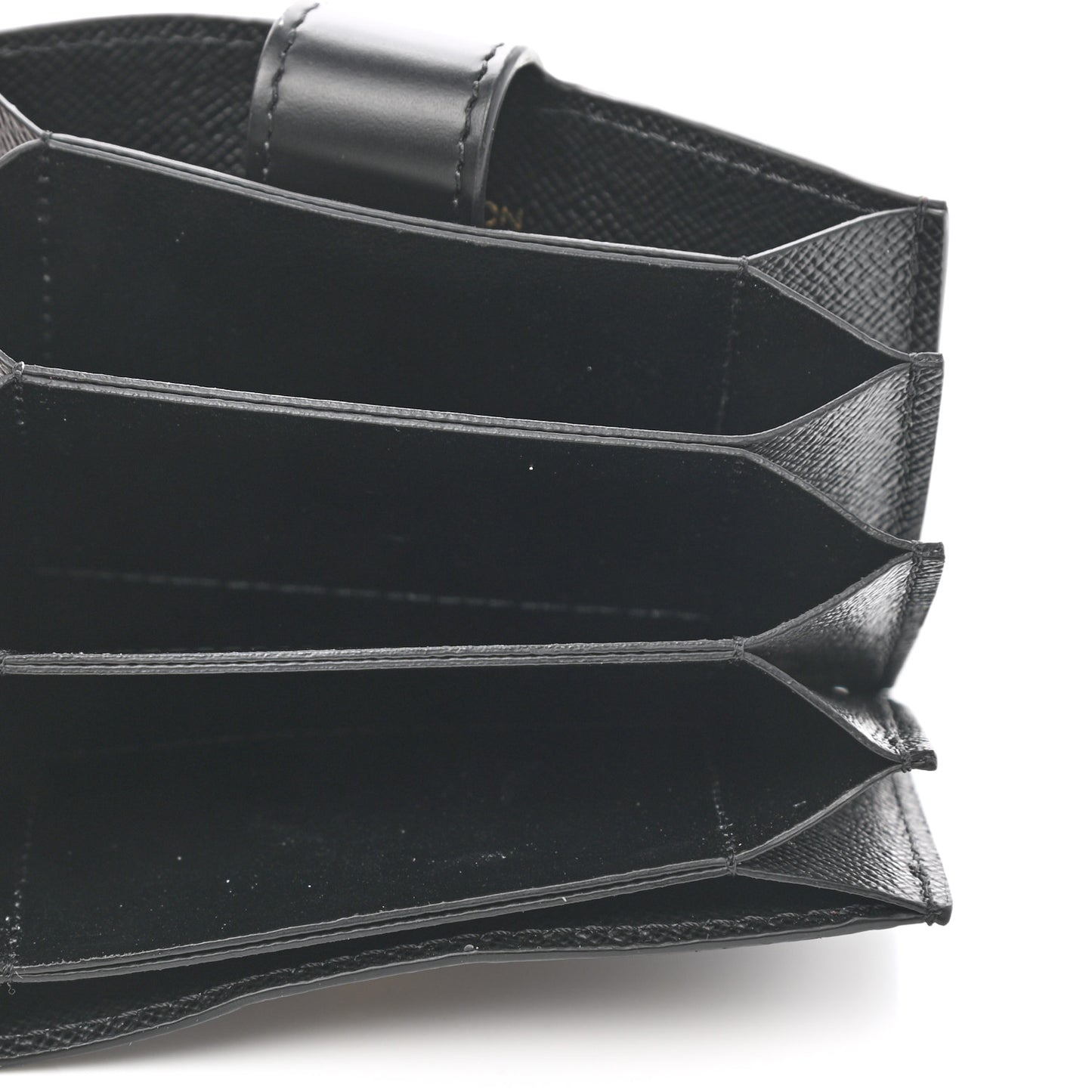 Monogram Gusset Card Holder Black