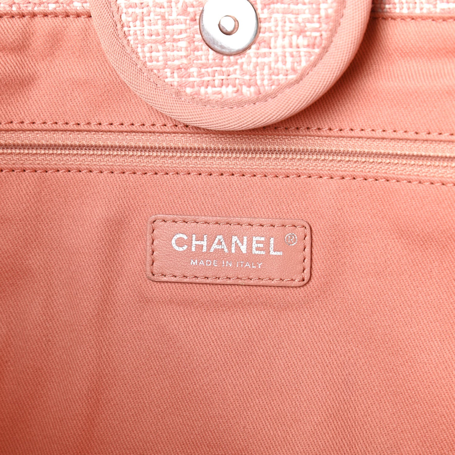 Chanel Canvas Medium Deauville Tote Pink 8 of 10