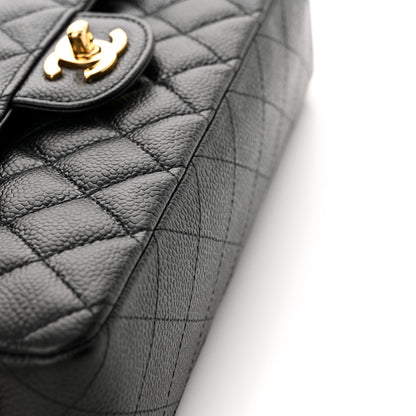 Chanel Caviar Quilted Medium Double Flap Black 14 of 15