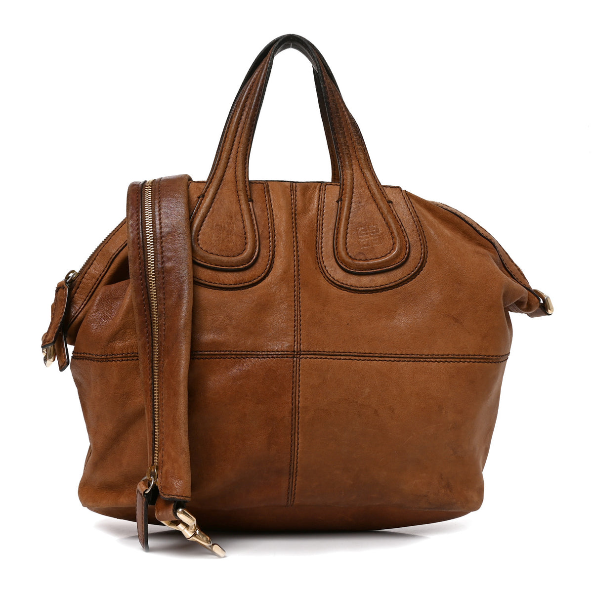 Givenchy Wrinkled Lambskin Medium Nightingale Tan 1 of 11