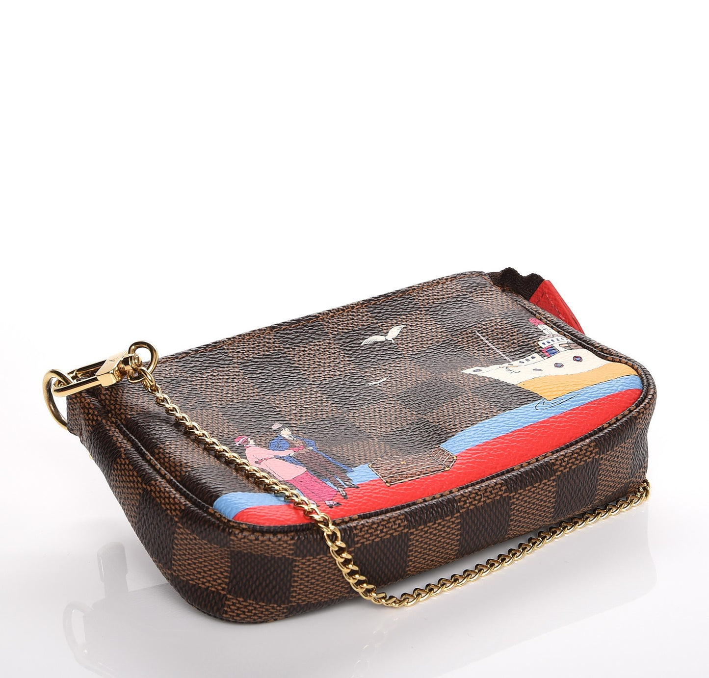 Damier Ebene 2016 Christmas Animation Mini Pochette Accessories
