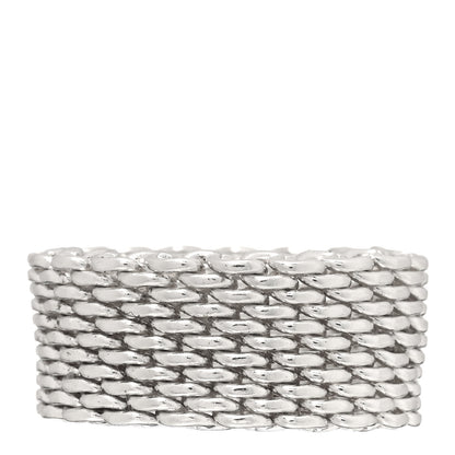 Tiffany Sterling Silver Somerset Mesh Ring 56 7.75 3 of 4