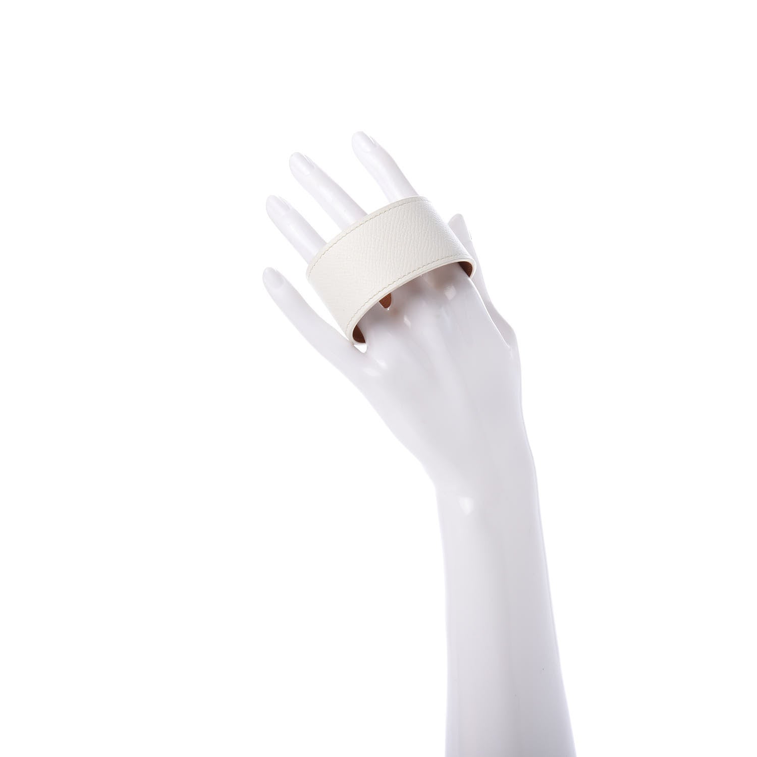 Hermes Epsom Kelly Dog Bracelet White 2 of 7