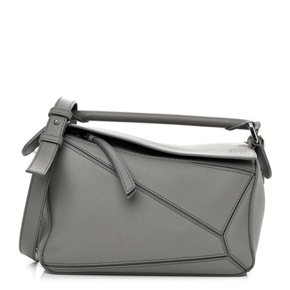 Loewe Soft Grained Calfskin Small Puzzle Bag Pearl Grey 1 of 10