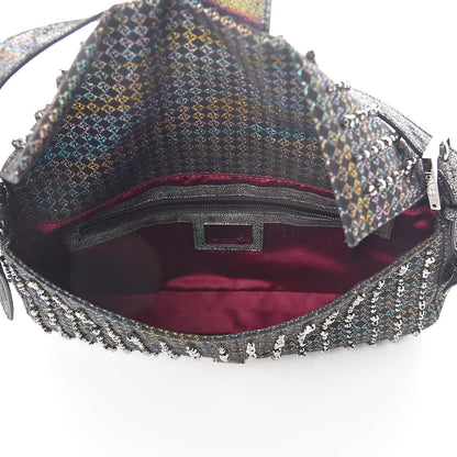 Fendi Beaded Baguette Black Cracle 5 of 9