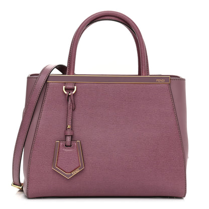 Fendi Vitello Elite Flamingo Petite 2Jours Tote Lilla Glicine 1 of 9
