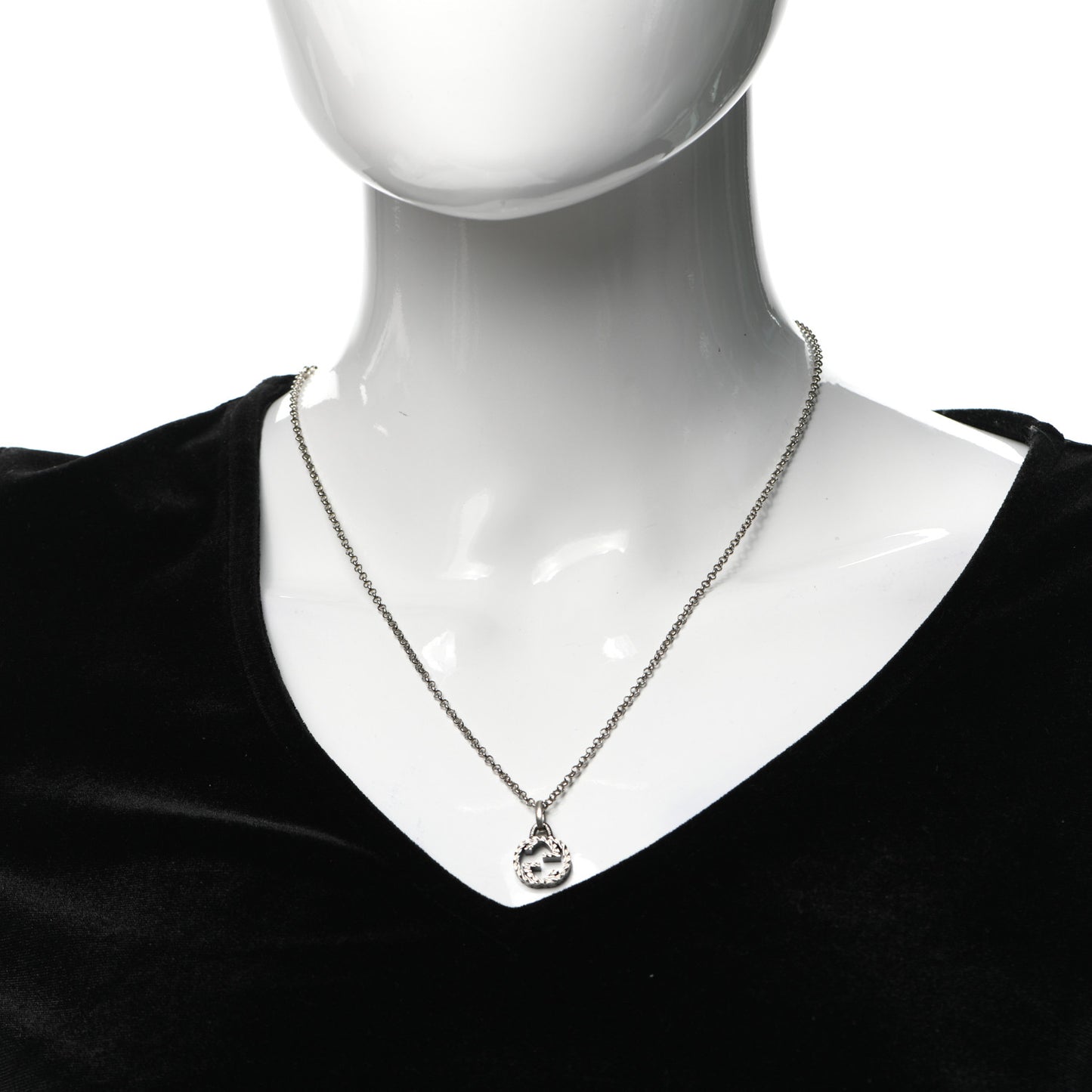 Sterling Silver Interlocking G Pendant Necklace