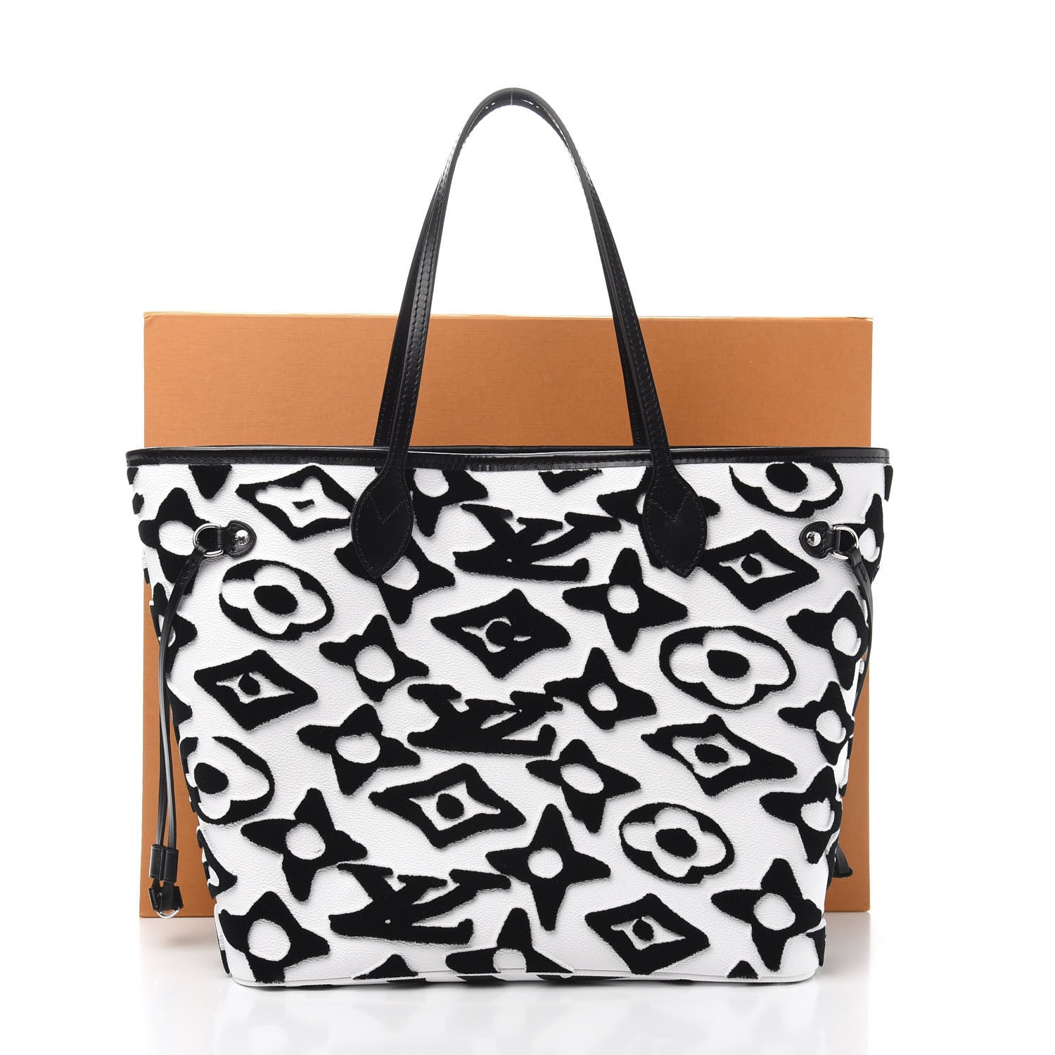 Louis Vuitton X UF Tufted Monogram Neverfull MM Black White 11 of 11