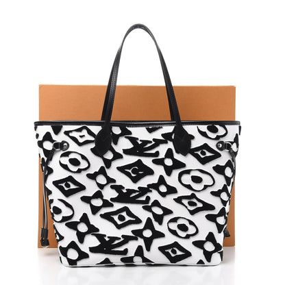 Louis Vuitton X UF Tufted Monogram Neverfull MM Black White 11 of 11