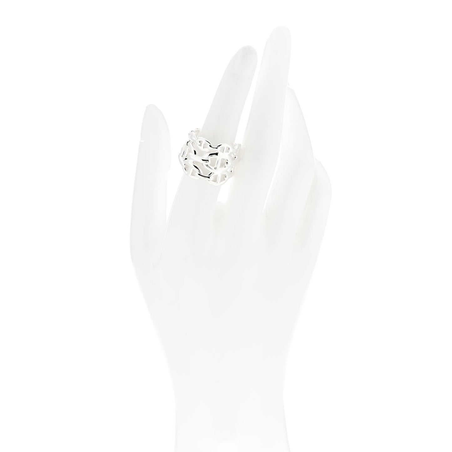 Sterling Silver GM Chaine d'Ancre Enchainee Band Ring 54 6.75