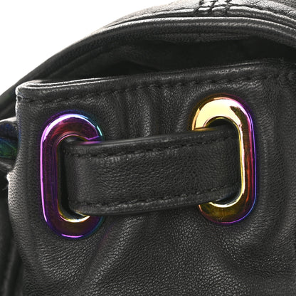 Alexander Wang Lambskin Marti Backpack Bag Washed Black Iridescent Hardware 12 of 13