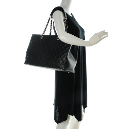 Chanel Caviar Quilted XL Grand Shopping Tote GST Black 2 of 7
