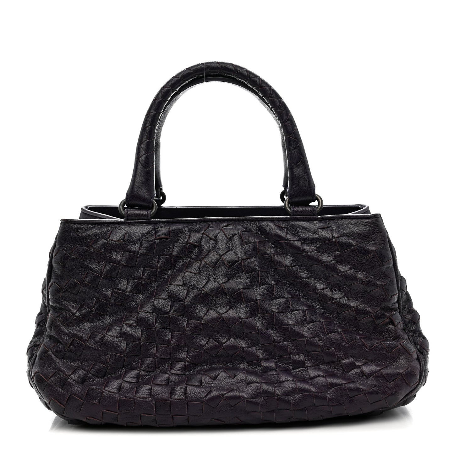 Nappa Intrecciato Maggiore Small Basket Bag Monalisa
