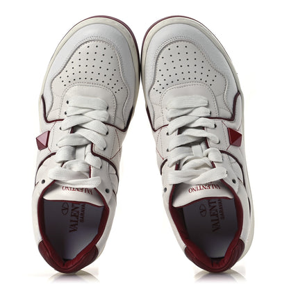 Valentino Garavani Nappa Mens One Stud Low Top Sneakers 38.5 White Rosso Valentino 2 of 11
