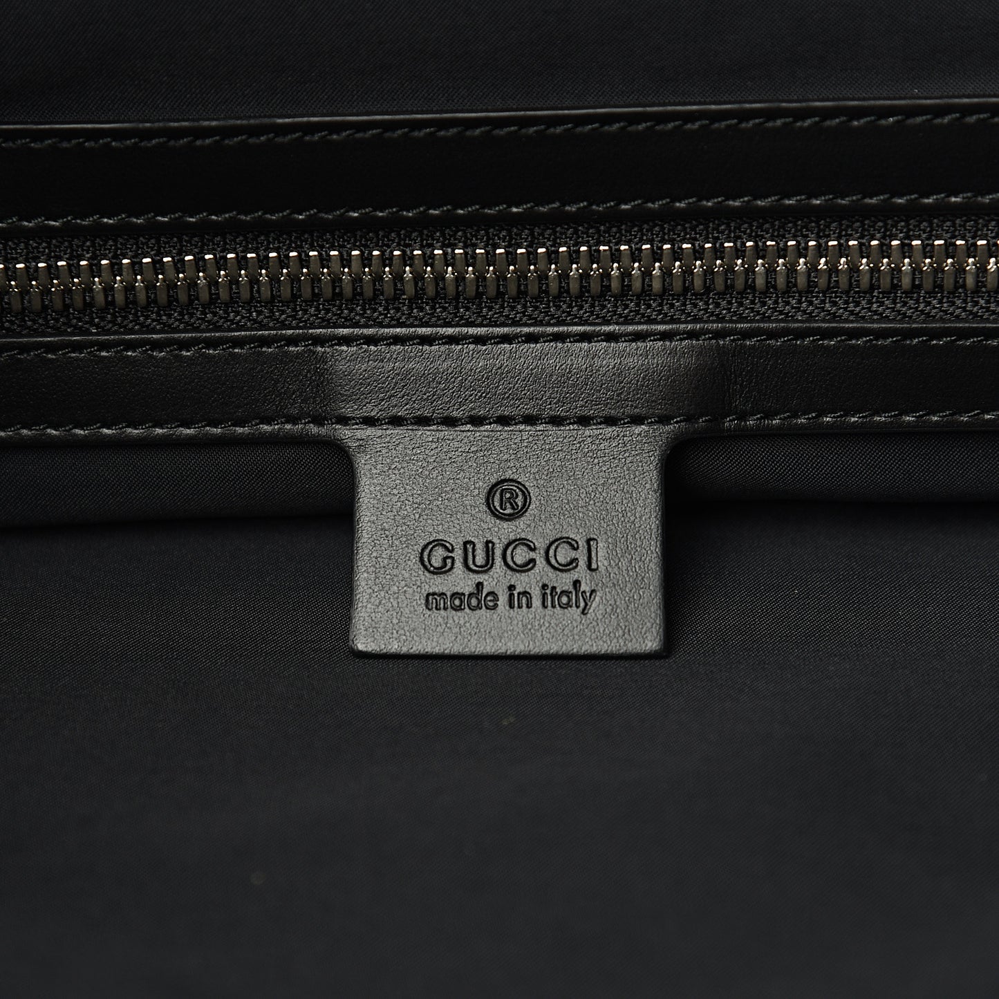 Calfskin Small GucciGhost Drawstring Backpack Black